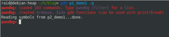 GDB just started