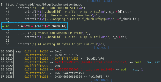 TCache bin to be messed up